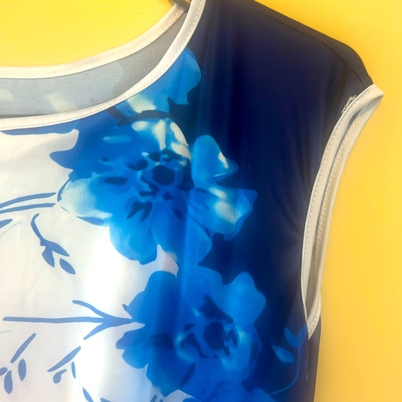 M Women Dress Summer Sleeveless Crew Neck Floral Print Slim Casual Bodycon - Picture 6 of 10